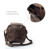 Vintage Look Textured Leather Side Bag for Men