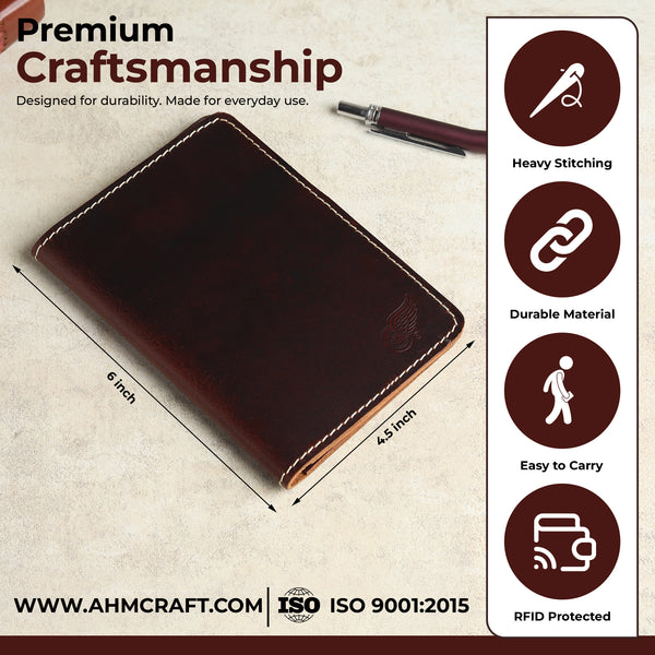 Premium Handcrafted Leather Passport Wallet & Travel Organizer
